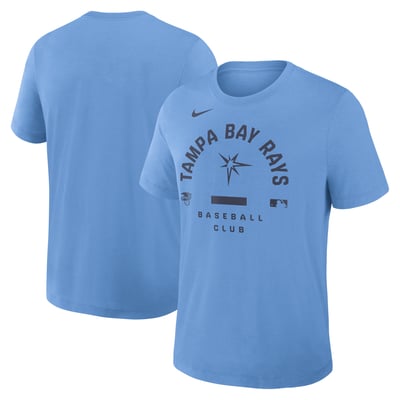 Tampa Bay Rays Nike Authentic Collection Early Work Tri-Blend Dri-FIT T-Shirt - Light Blue